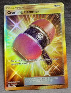 Pokemon Crushing Hammer 166/156 Gold Secret Ultra Prism Holo 2018 = NM - Image 3