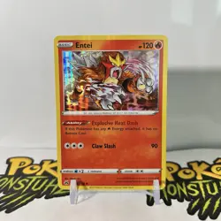 Pokemon TCG - Entei 021/159 - Crown Zenith Holo Rare - NM - Image 1