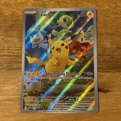 Pokemon TCG-Pikachu SVP027 Black Star Promo Paldea Evolved NM - Image 1