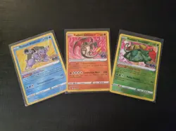 Radiant Charizard Radiant Blastoise Radiant Venusaur Set Pokemon Go TCG 011 LP - Image 1
