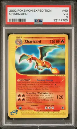 2002 POKEMON EXPEDITION #40 CHARIZARD PSA 3 - Image 1