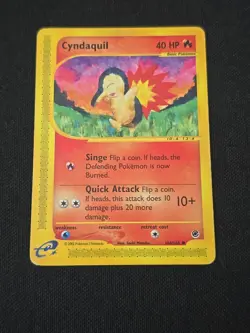Cyndaquil 104/165 Expedition Base Set Regular WOTC Vintage 2002 Pokemon TCG LP - Image 1