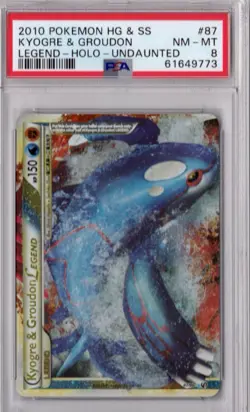 2010 Pokemon Kyogre & Groudon Legend Complete Undaunted Holo PSA 8 - Image 1
