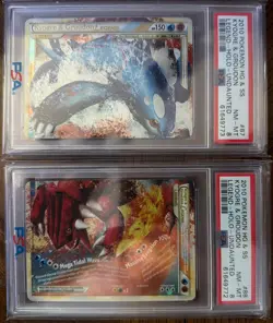 2010 Pokemon Kyogre & Groudon Legend Complete Undaunted Holo PSA 8 - Image 3