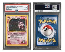 2000 POKEMON GYM HEROES HOLO #14 SABRINA'S GENGAR PSA 6 - Image 1