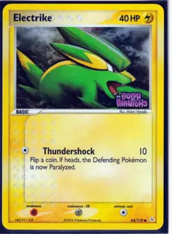 2006 POKEMON ELECTRIKE 64/110 EX HOLON PHANTOMS -REVERSE HOLO- STAMPED NM/M - Image 1