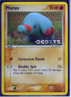 VINTAGE POKEMON 2005 PHANPY 69/107 Ex DEOXYS - REVERSE HOLO -STAMPED - NM/LP - Image 1