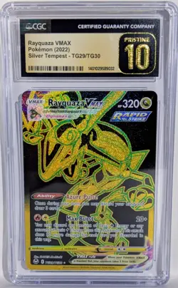 Pokemon Swsh RAYQUAZA VMAX Silver Tempest Full Art TG29/TG30 CGC 10 💎 PRISTINE - Image 1
