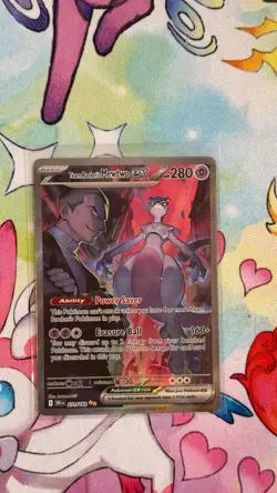 Pokemon TCG Team Rockets Mewtwo EX Special Illustration Destined Rivals - Image 1