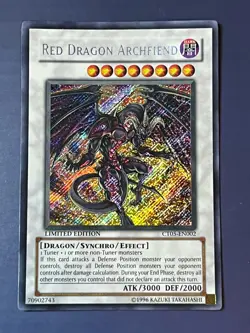 Yugioh Red Dragon Archfiend CT05-EN002 Secret Rare Limited NM/M - Image 1