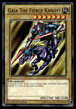 GAIA THE FIERCE KNIGHT YGLD-ENA05 COMMON YUGI'S LEGENDARY DECKS YU-GI-OH - Image 1