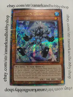 YuGiOh Crystron Quan RA04-EN021 Quarter Century Secret Rare *PRINT LINE - Image 1