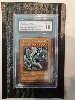 Yu-Gi-Oh Blue Eyes White Dragon Secret Rare - Limited Edition BPT-003 CGC 10 - Image 1