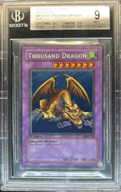 2002 Yu-Gi-Oh! Metal Raiders 1st Edition Thousand Dragon #MRD-143 BGS 9 🔥 - Image 1