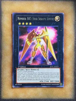 Yugioh Number 102: Star Seraph Sentry JOTL-EN053 Rare 1st Ed LP - Image 1