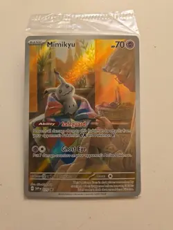 Pokemon Scarlet and Violet Mimikyu Promo Card Paldean Fates Still Sealed - Image 1