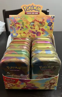 Pokemon 151 Mini Tins complete set of 10 with display box plus bonus cards. - Image 1