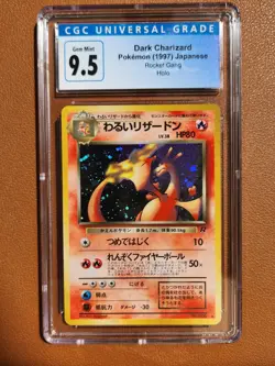 Dark Charizard Holo Pokemon Card Japanese Rocket #6 GEM MINT CGC 9.5 1997 - Image 1