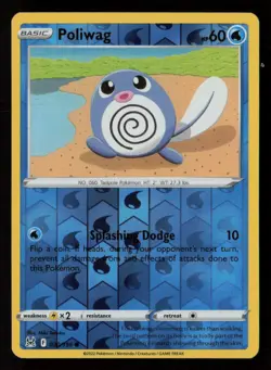 Poliwag SWSH11: Lost Origin #030/196 Reverse Holo Common Pokemon Card - Image 1