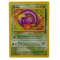 Ekans 46/62 Base Set Unlimited Vintage WOTC Pokemon Card 1999 NM - Image 1