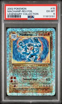 Machamp 15/110 PSA 6 WOTC Legendary Collection Reverse Holo Pokemon Card AA2 - Image 1