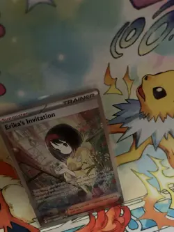 Pokemon TCG Erika's Invitation Holo Card 203/165 Scarlet & Violet 151 Sir NM - Image 3
