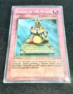 Statue of the Wicked PGD-046 Pharaonic Guardian 1st Edition “FADED RAW CARD” - Image 1
