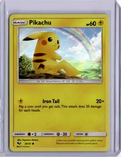Pikachu - (Water Web Holo) 028/073 Miscellaneous Cards & Products Holo - Image 1