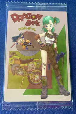 Dragon Ball Vintage Bulma Card Japan Anime Retro Illustration Rare - Image 1