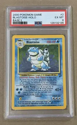 2000 Pokemon PSA 6 Blastoise Holo 2/102 Base Set 2 🔥🔥🔥 - Image 1