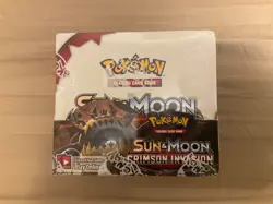 Pokemon Sun And Moon: Crimson Invasion Booster Box New Factory Sealed - Image 1