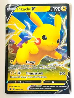 Pikachu V SWSH061 Black Star Promo Shining Fates Collection Pokemon Near Mint NM - Image 1
