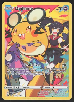 Dedenne TG07/TG30 Ultra Rare Pokemon TCG Brilliant Stars Trainer Gallery LP - Image 1