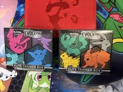 Pokemon TCG Evolving Skies ETB Elite Trainer Box Factory Sealed Set of 2 - Image 1