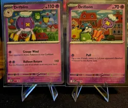 Pokemon TCG Drifloon and Drifblim 2 Cosmo Holo Promo Set Mega Evolution - Image 1
