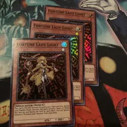 YUGIOH FORTUNE LADY LIGHT OP11-EN004 SUPER X3 NM - Image 1