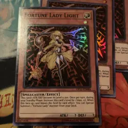 YUGIOH FORTUNE LADY LIGHT OP11-EN004 SUPER X3 NM - Image 2