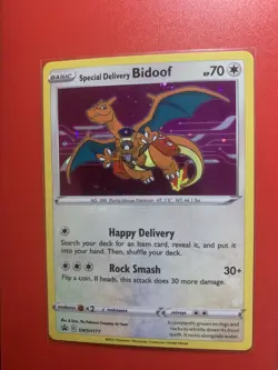 Special Delivery Bidoof - SWSH177 - Pokemon Sword & Shield Promo Holo Card NM - Image 1