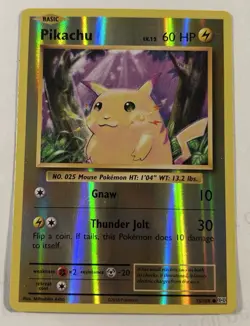 Pikachu Evolutions 35/108 Reverse Holo 2016 Pokemon Card LP - Image 1