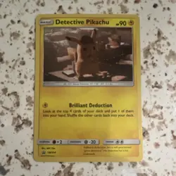 Pokemon Detective Pikachu SM194 Detective Pikachu English Promo Holo Card TCG - Image 1