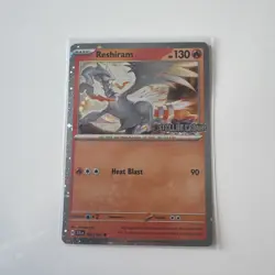 Reshiram 022/142 Stellar Crown Stamped Cosmos Holo Promo Pokemon Card NM - Image 1