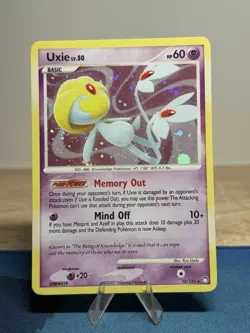 Uxie 17/123 Holo Rare Diamond & Pearl Mysterious Treasures Pokemon TCG Card - Image 1