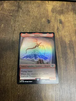 FOIL SMAUG TOKEN (07) The Lord Of The Rings Magic MTG MINT CARD - Image 1