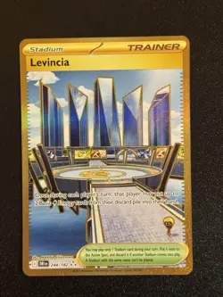 Levincia 244/182 Sv10: Destined Rivals Gold Hyper Rare Pokemon TCG Card NM - Image 1