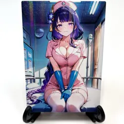 Genshin Impact Raiden Shogun Sexy Anime Waifu Girl Lewd Goddess Story Art Card - Image 1