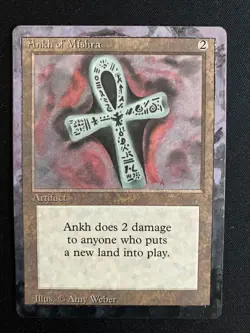 Ankh of Mishra (Revised Edition MTG) ALTERED Floating border style. - Image 1