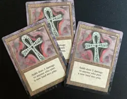 Ankh of Mishra (Revised Edition MTG) ALTERED Floating border style. - Image 2