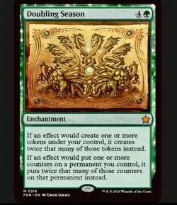 x1 Doubling Season FDN Foundations MTG #0216 MYTHIC - MTG - PACK FRESH - Image 1