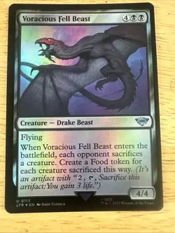 Voracious Fell Beast Foil (113) The Lord of the Rings: Tales of Middle-earth MTG - Image 1