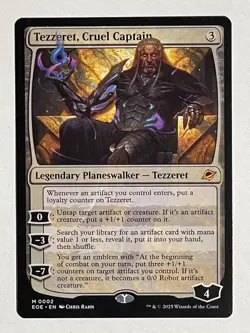MTG Tezzeret, Cruel Captain, NM-Mint, English Edge of Eternities - With Token - Image 2